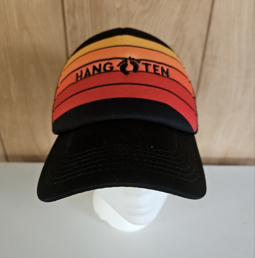 Hang Ten Cali Mesh Back Snapback Trucker Hat In Black OSFA